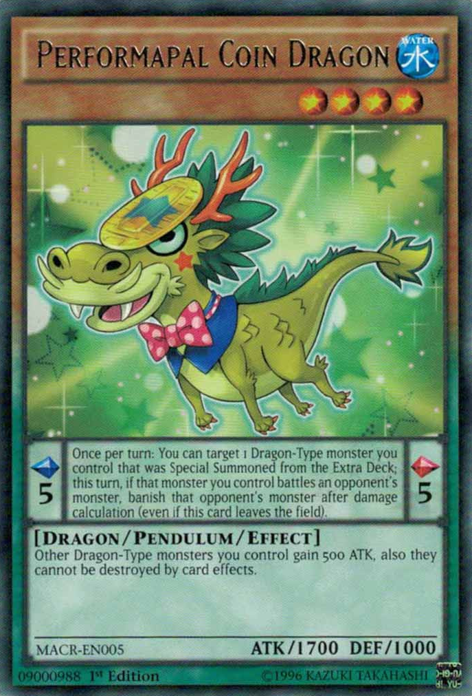 Performapal Coin Dragon [MACR-EN005] Rare | Clutch Gaming