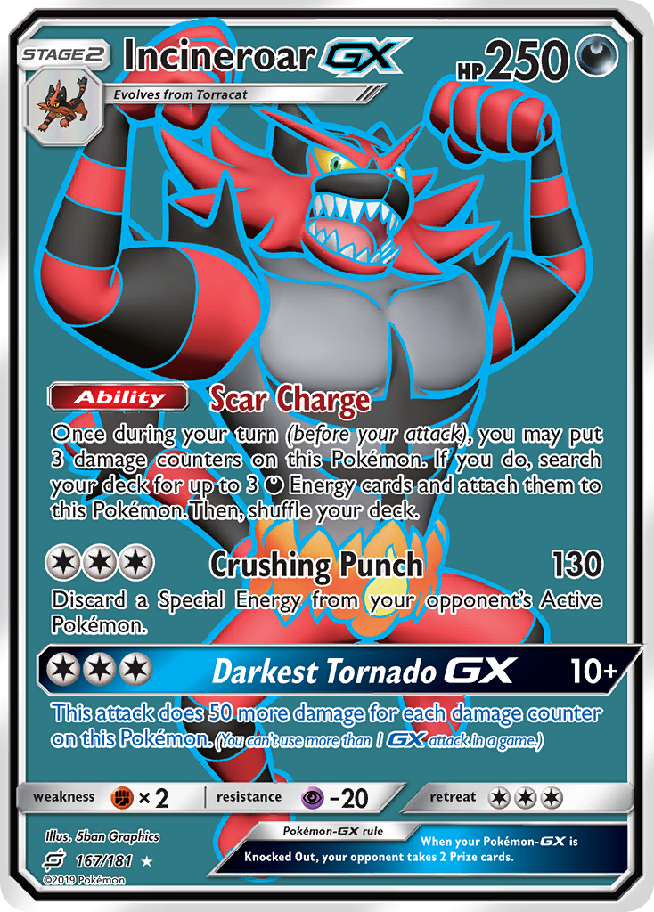 Incineroar GX (167/181) [Sun & Moon: Team Up] | Clutch Gaming