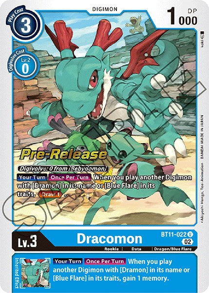 Dracomon [BT11-022] [Dimensional Phase Pre-Release Promos] | Clutch Gaming