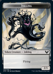 Spirit // Inkling Double-Sided Token [Strixhaven: School of Mages Tokens] | Clutch Gaming