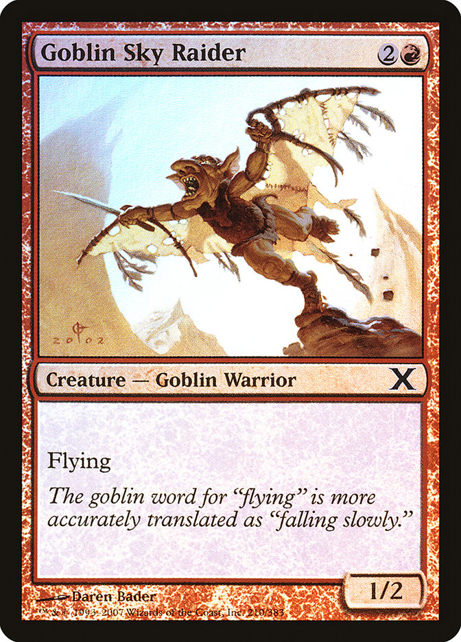 Goblin Sky Raider (Premium Foil) [Tenth Edition] | Clutch Gaming