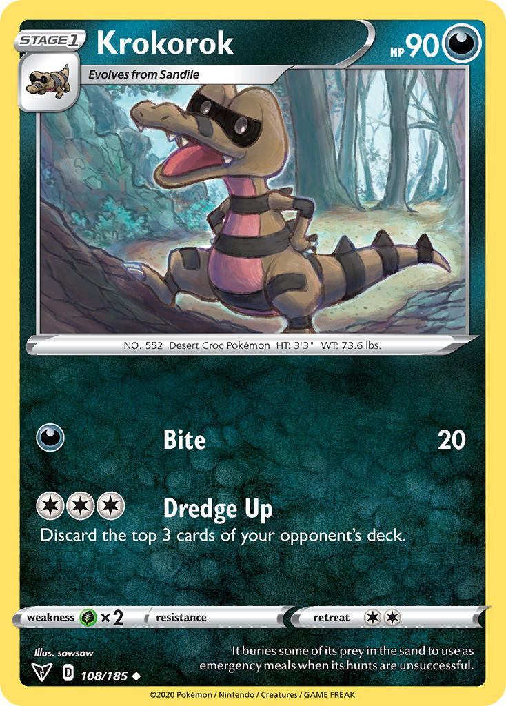 Krokorok (108/185) [Sword & Shield: Vivid Voltage] | Clutch Gaming