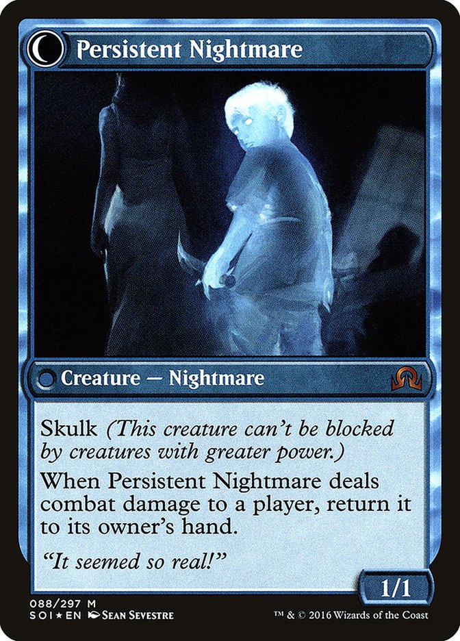 Startled Awake // Persistent Nightmare [Shadows over Innistrad Prerelease Promos] | Clutch Gaming