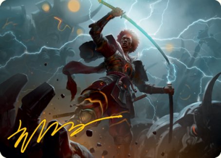 Raiyuu, Storm's Edge Art Card (Gold-Stamped Signature) [Kamigawa: Neon Dynasty Art Series] | Clutch Gaming