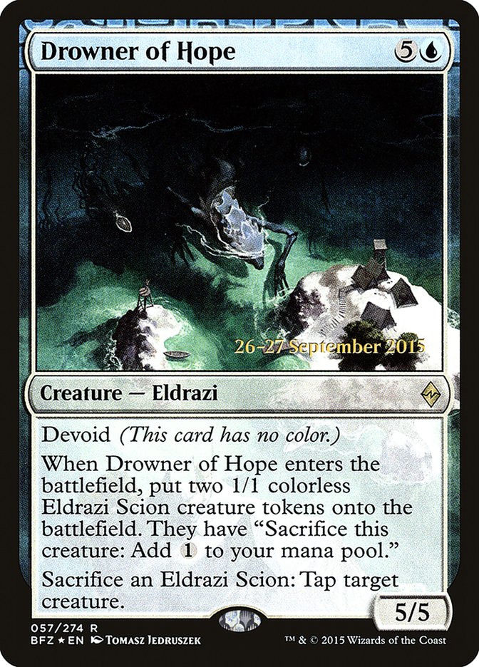 Drowner of Hope [Battle for Zendikar Prerelease Promos] | Clutch Gaming