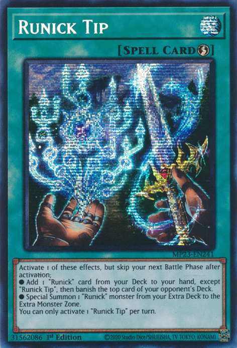 Runick Tip [MP23-EN241] Prismatic Secret Rare | Clutch Gaming