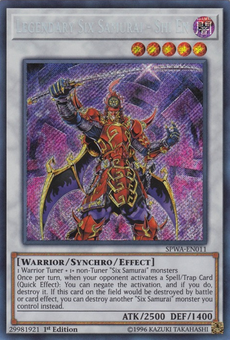 Legendary Six Samurai - Shi En [SPWA-EN011] Secret Rare | Clutch Gaming