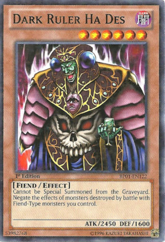 Dark Ruler Ha Des [BP01-EN122] Starfoil Rare | Clutch Gaming