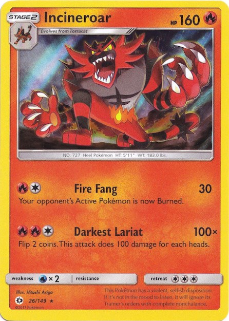 Incineroar (26/149) (Water Web Holo) [Sun & Moon: Base Set] | Clutch Gaming