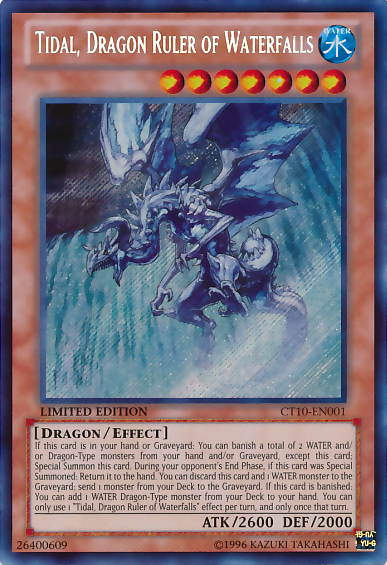 Tidal, Dragon Ruler of Waterfalls [CT10-EN001] Secret Rare | Clutch Gaming