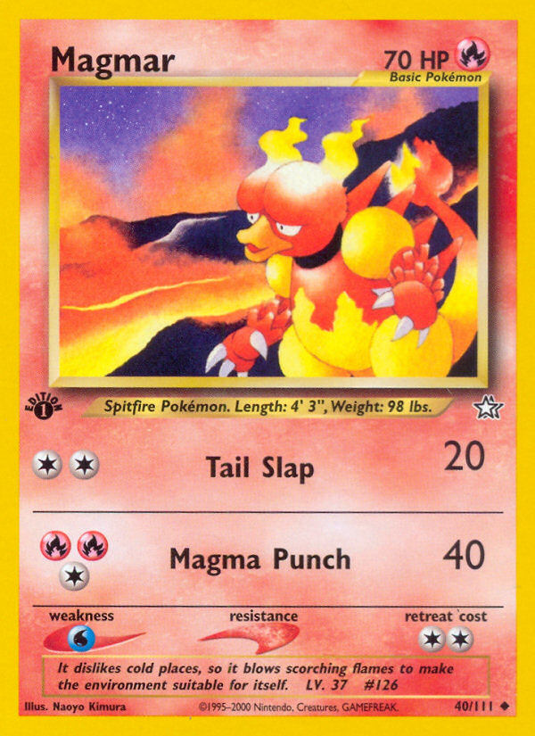 Magmar (40/111) [Neo Genesis 1st Edition] | Clutch Gaming