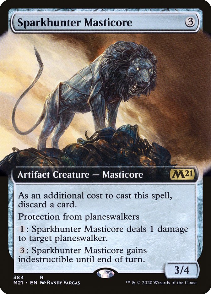 Sparkhunter Masticore (Extended Art) [Core Set 2021] | Clutch Gaming