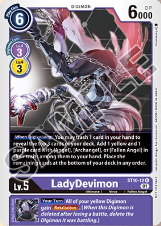 LadyDevimon [ST10-12] (Tamer Goods Set Angewomon & LadyDevimon) [Starter Deck: Parallel World Tactician Promos] | Clutch Gaming