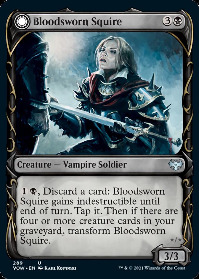 Bloodsworn Squire // Bloodsworn Knight (Showcase Fang Frame) [Innistrad: Crimson Vow] | Clutch Gaming