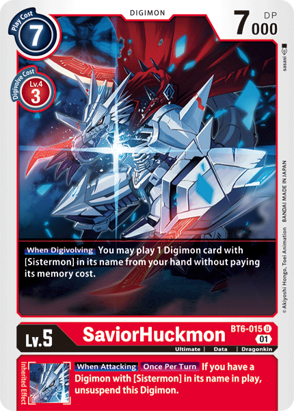 SaviorHuckmon [BT6-015] [Double Diamond] | Clutch Gaming