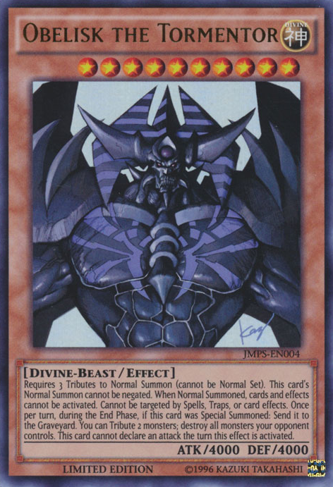 Obelisk the Tormentor [JMPS-EN004] Ultra Rare | Clutch Gaming