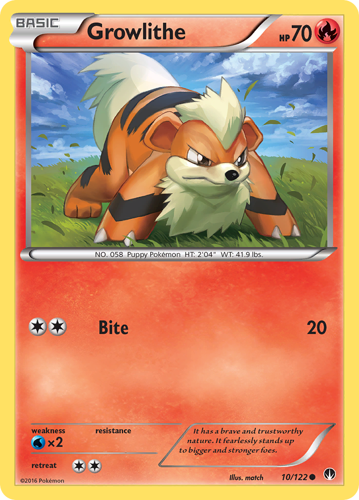 Growlithe (10/122) [XY: BREAKpoint] | Clutch Gaming