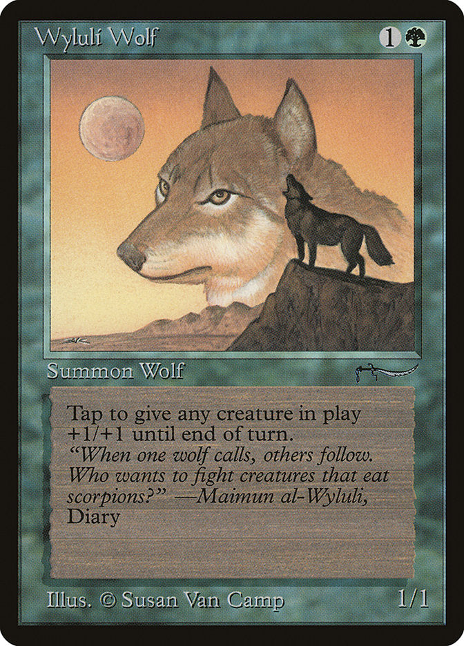 Wyluli Wolf (Light Mana Cost) [Arabian Nights] | Clutch Gaming