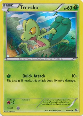 Treecko (6/160) (Sheen Holo) [XY: Primal Clash] | Clutch Gaming