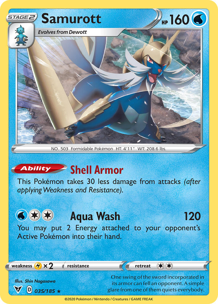 Samurott (035/185) [Sword & Shield: Vivid Voltage] | Clutch Gaming