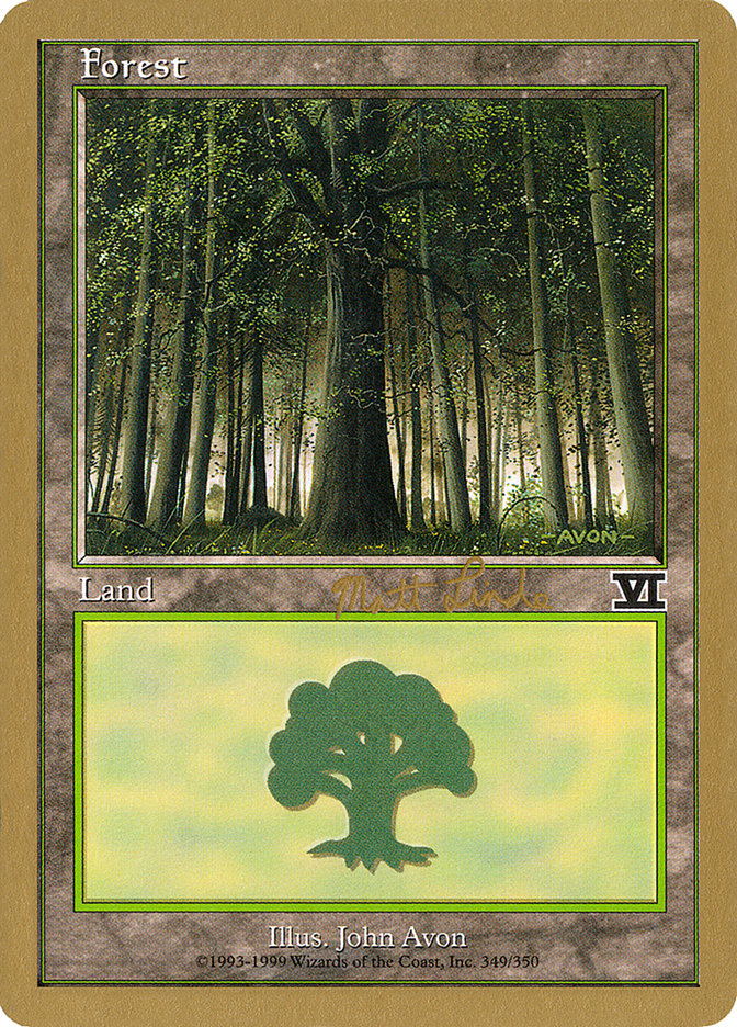 Forest (ml349) (Matt Linde) [World Championship Decks 1999] | Clutch Gaming