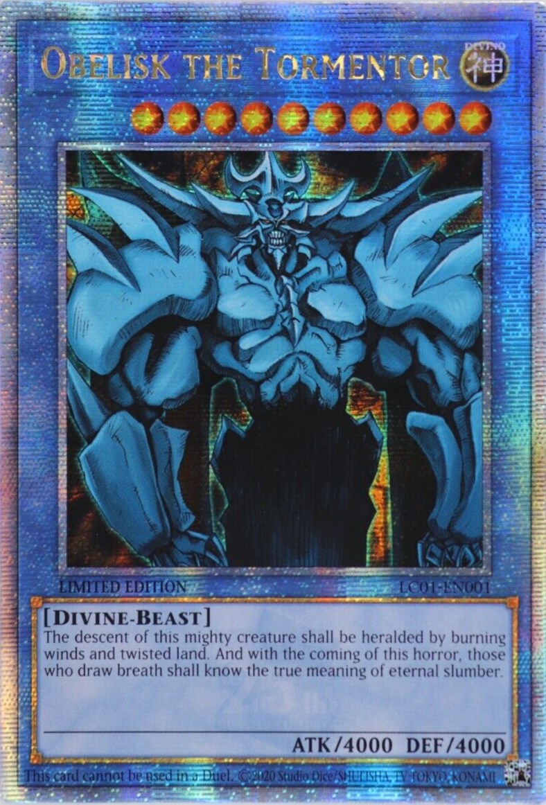 Obelisk the Tormentor (25th Anniversary) [LC01-EN001] Quarter Century Secret Rare | Clutch Gaming