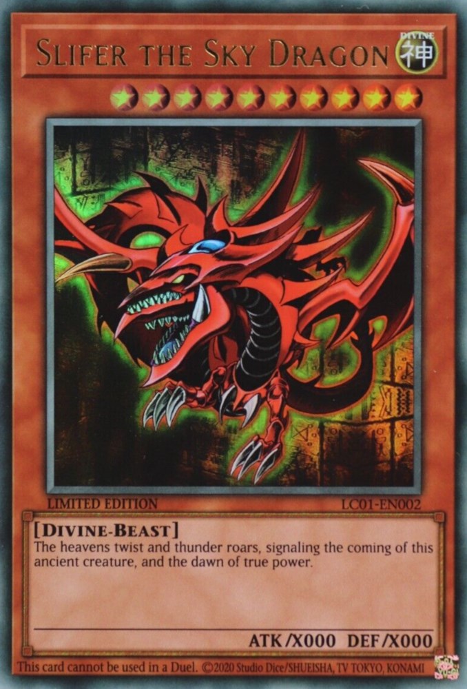 Slifer the Sky Dragon (25th Anniversary) [LC01-EN002] Ultra Rare | Clutch Gaming