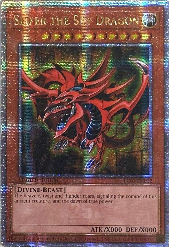 Slifer the Sky Dragon (25th Anniversary) [LC01-EN002] Quarter Century Secret Rare | Clutch Gaming