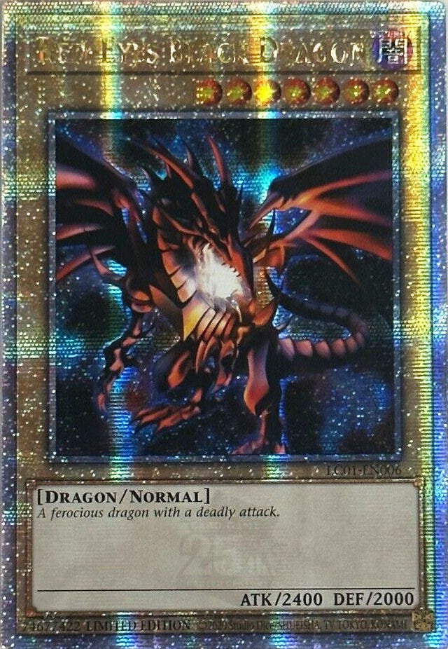 Red-Eyes Black Dragon (25th Anniversary) [LC01-EN006] Quarter Century Secret Rare | Clutch Gaming