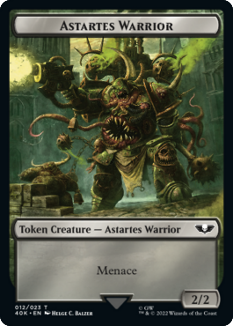 Astartes Warrior // Plaguebearer of Nurgle Double-Sided Token [Warhammer 40,000 Tokens] | Clutch Gaming