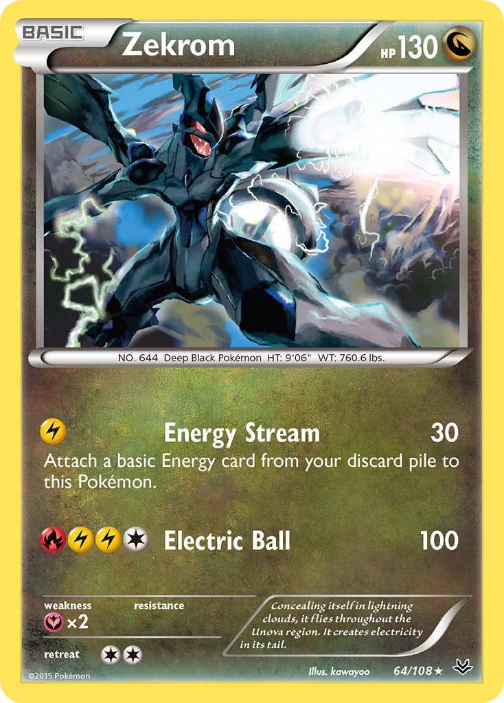 Zekrom (64/108) [XY: Roaring Skies] | Clutch Gaming