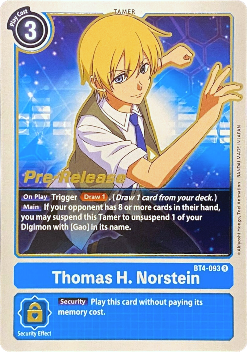 Thomas H. Norstein [BT4-093] [Great Legend Pre-Release Promos] | Clutch Gaming