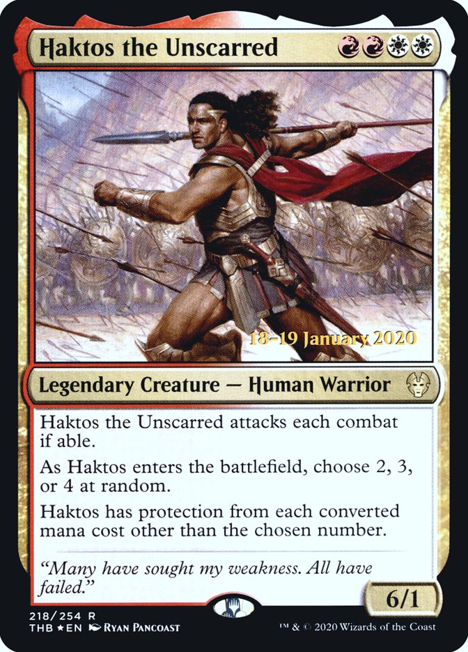 Haktos the Unscarred [Theros Beyond Death Prerelease Promos] | Clutch Gaming