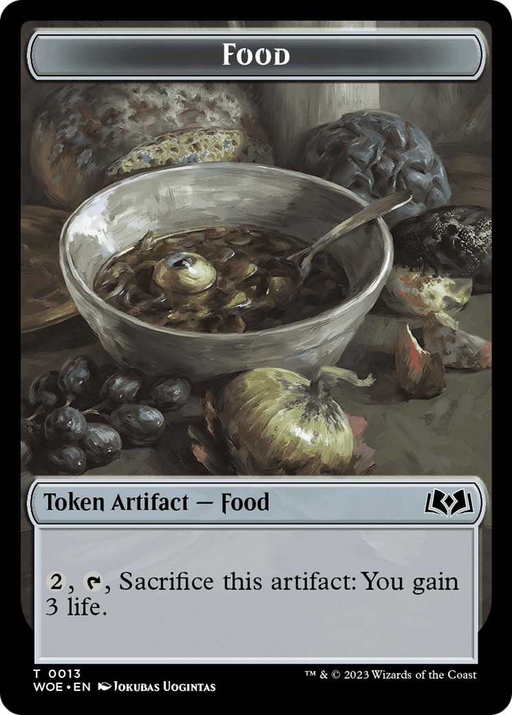 Rat // Food (0013) Double-Sided Token [Wilds of Eldraine Tokens] | Clutch Gaming