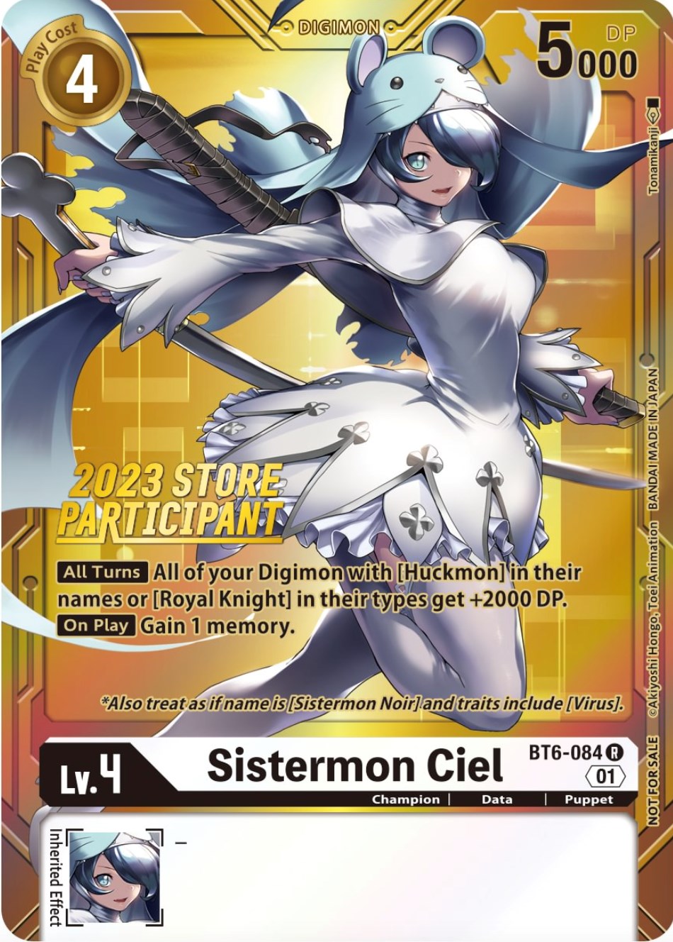 Sistermon Ciel [BT6-084] (2023 Store Participant) [Double Diamond Promos] | Clutch Gaming