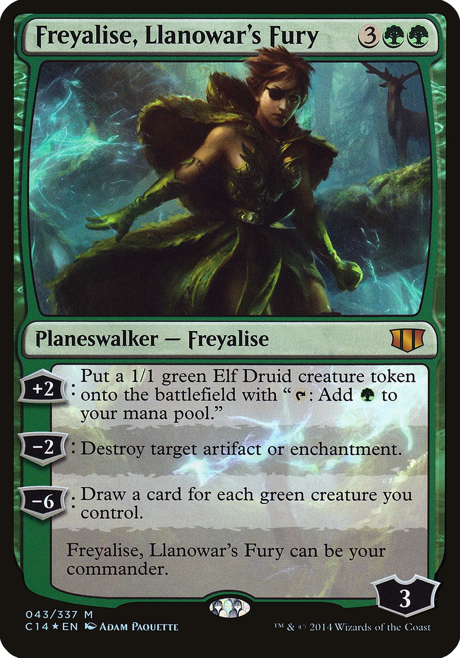 Freyalise, Llanowar's Fury (Oversized) [Commander 2014 Oversized] | Clutch Gaming