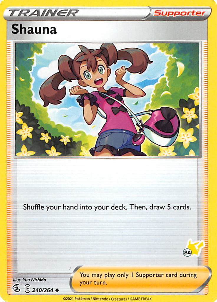 Shauna (240/264) (Pikachu Stamp #24) [Battle Academy 2022] | Clutch Gaming