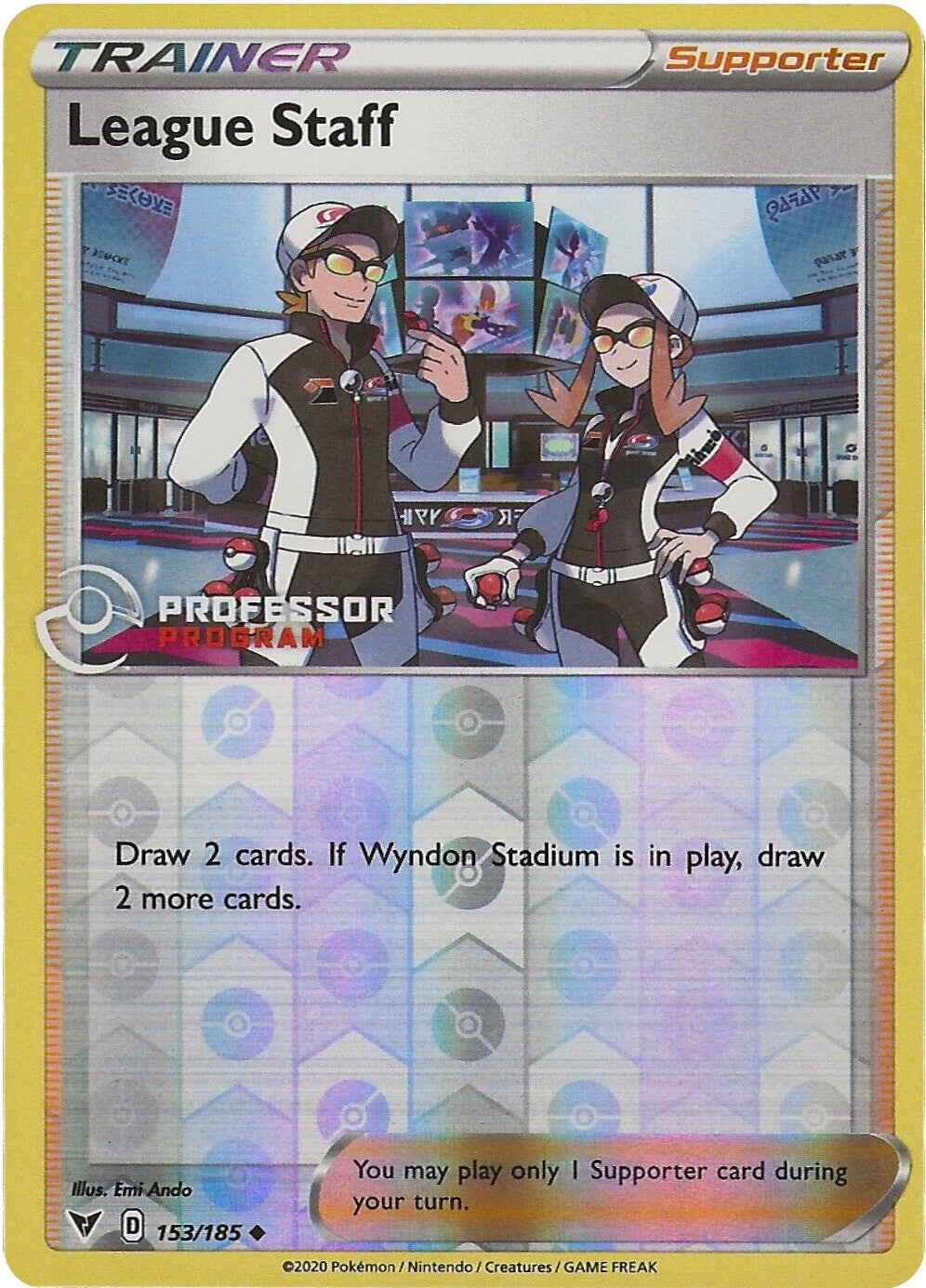 League Staff (153/185) (Professor Program Promo) [Sword & Shield: Vivid Voltage] | Clutch Gaming