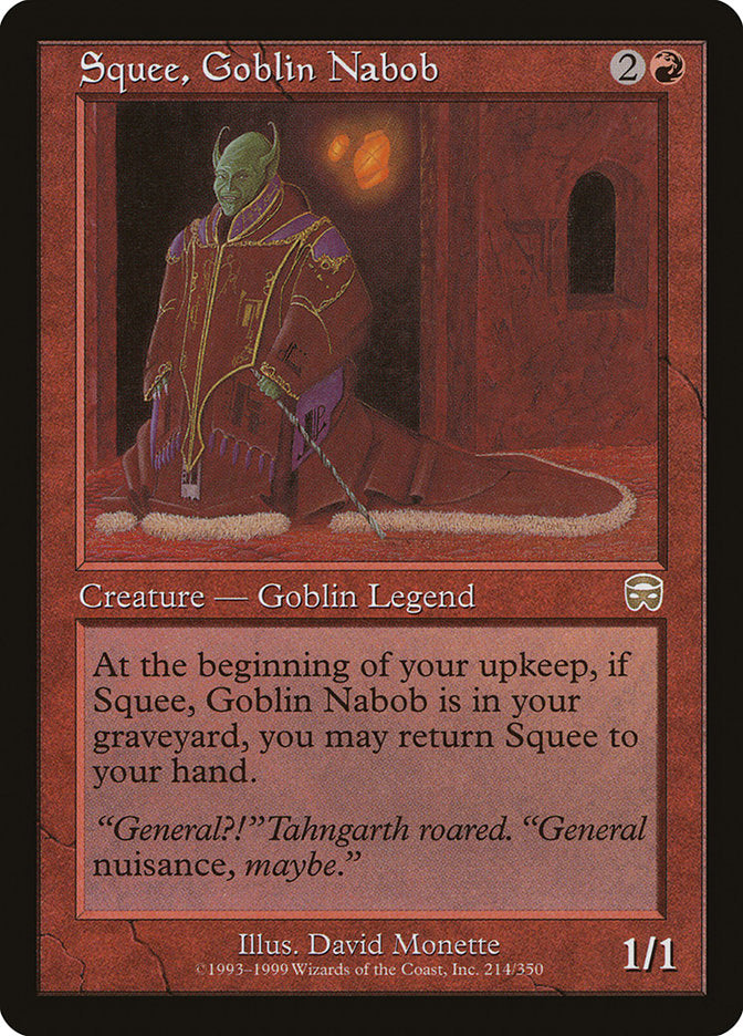 Squee, Goblin Nabob [Mercadian Masques] | Clutch Gaming