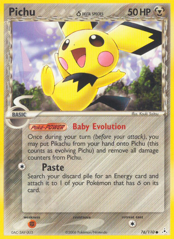 Pichu (76/110) (Delta Species) [EX: Holon Phantoms] | Clutch Gaming