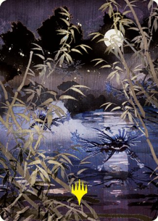 Swamp Art Card (Gold-Stamped Signature) [Kamigawa: Neon Dynasty Art Series] | Clutch Gaming