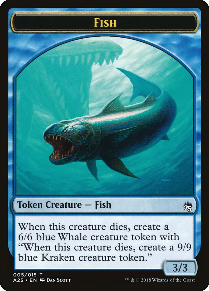 Fish // Kraken Double-Sided Token [Masters 25 Tokens] | Clutch Gaming