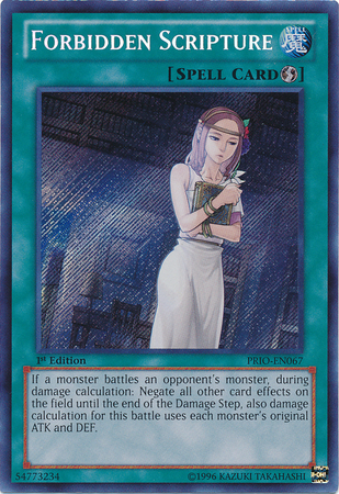 Forbidden Scripture [PRIO-EN067] Secret Rare | Clutch Gaming