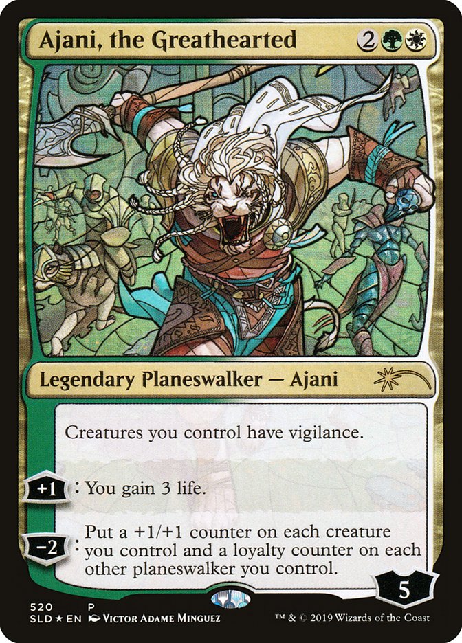 Ajani, the Greathearted (Stained Glass) [Secret Lair Drop Promos] | Clutch Gaming