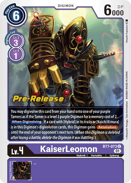 KaiserLeomon [BT7-073] [Next Adventure Pre-Release Cards] | Clutch Gaming