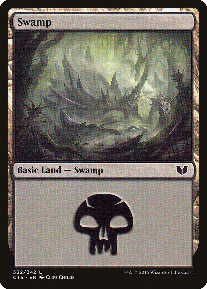 Swamp (332) [Commander 2015] | Clutch Gaming