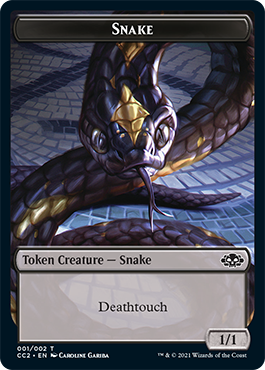 Snake // Zombie Double-Sided Token [Commander Collection: Black Tokens] | Clutch Gaming