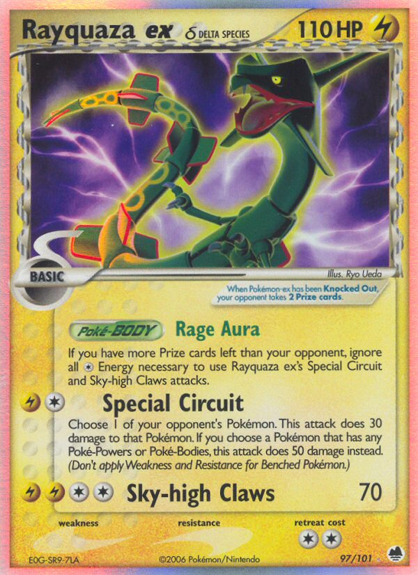 Rayquaza ex (97/101) (Delta Species) [EX: Dragon Frontiers] | Clutch Gaming