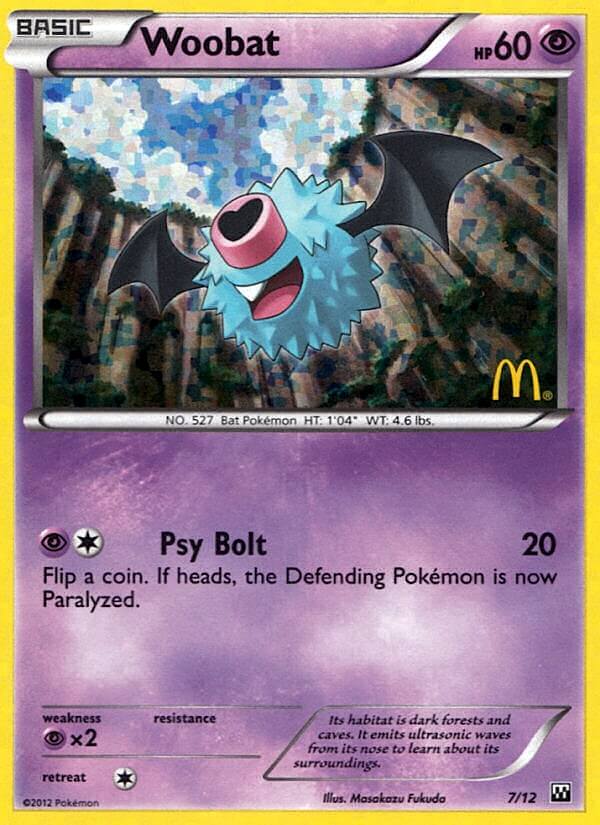 Woobat (7/12) [McDonald's Promos: 2012 Collection] | Clutch Gaming