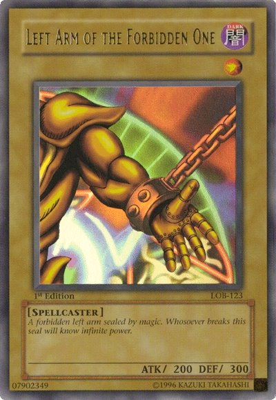 Left Arm of the Forbidden One [LOB-123] Ultra Rare | Clutch Gaming